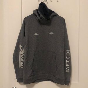 Men’s Small AFTCO fleece fishing sweatshirt with gaiter